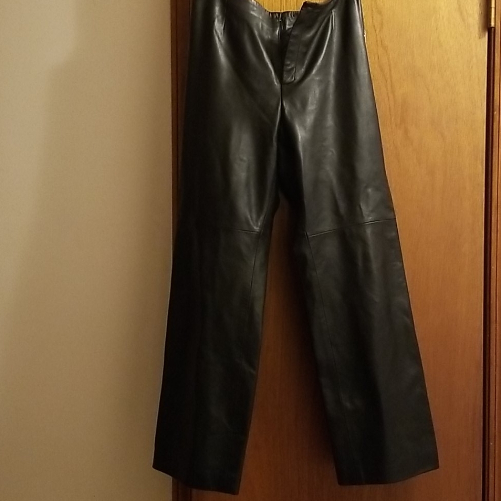 Vintage Dana Buchman lamb leather pants